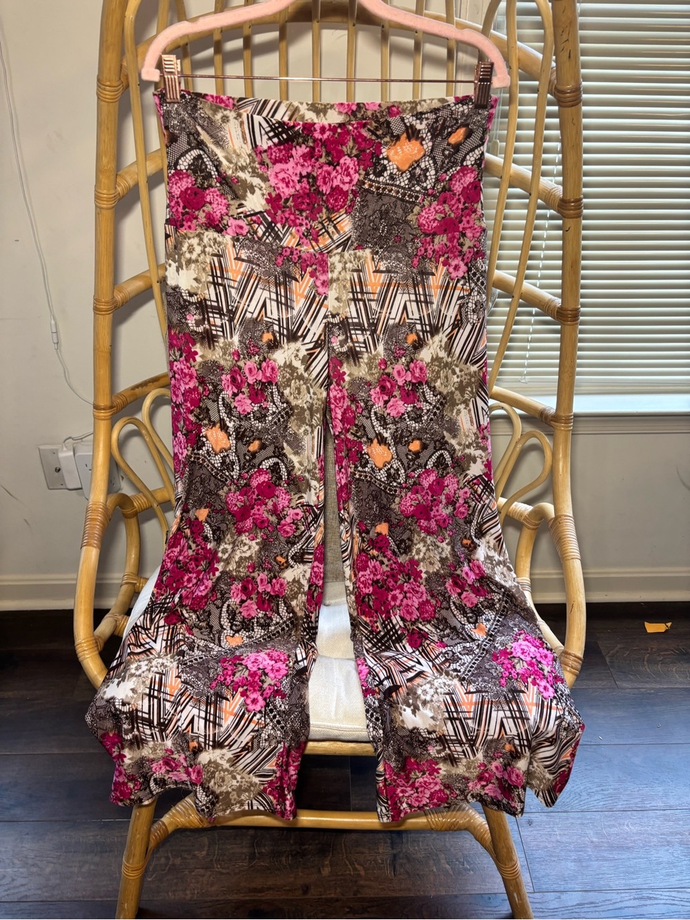 W Collection Floral Wide-Leg Palazzo Pants - Pink & Peach Print